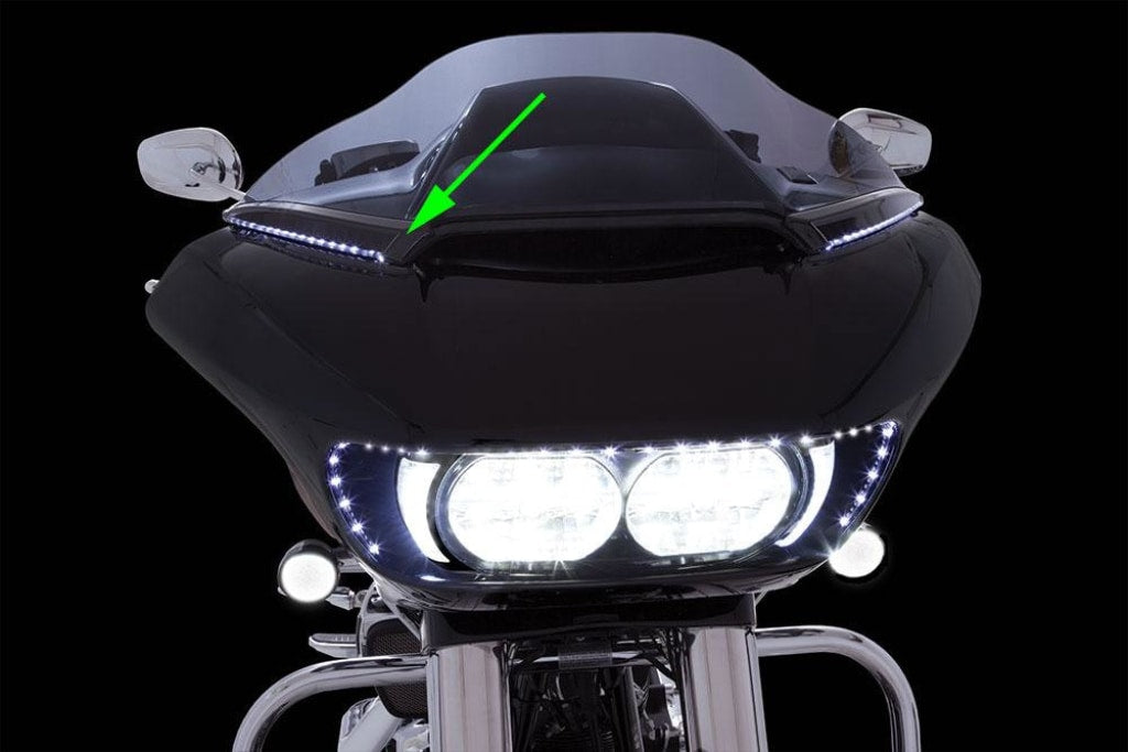 Horizon LED Lighted Windshield Trim | Ciro | For Harley-Davidson