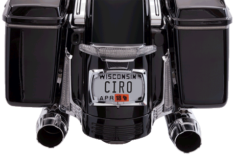 Latitude Tail Light with License Plate Holder | Ciro | For Harley-Davidson Street Glide, Road Glide Custom  and Road King  Special