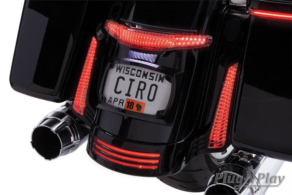 Latitude Tail Light with License Plate Holder | Ciro | For Harley-Davidson Street Glide, Road Glide Custom  and Road King  Special
