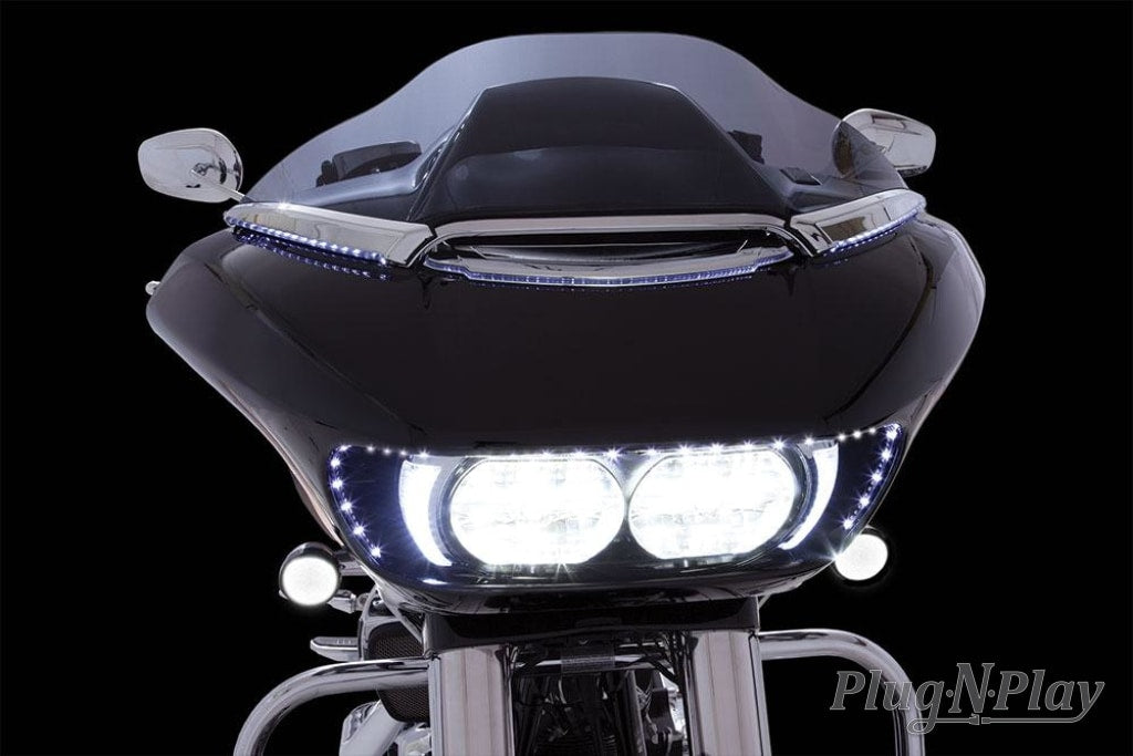 Lighted Vent Trim Ciro For Harley Davidson Road Glide