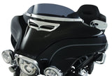 Ciro Windshield Trim With Or Without Led Lights In Chrome Black